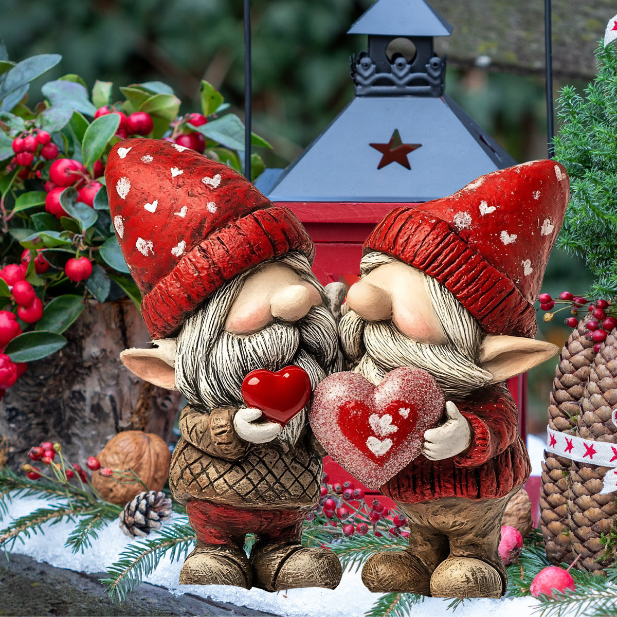 Christmas Gnome Santa Gingerbread Man Tree PVC Yard Garden Holiday Decoration Stakes
