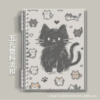 Cute Cat Soft Cover A5/B5/A4 Notebook with Coil/Staple Binding, Lined Pages for School/Office