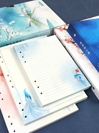 Vintage Style A5/B5 Loose-Leaf Notebook for Poetry & Journaling, Detachable Pages
