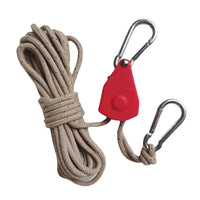 Camping Tent Guy Line with Pulley Adjuster and Reflective Rope for Outdoor Windproof Support