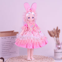 BJD Doll with Lolita Dress Outfit Set, 30cm Princess Toy for Girls