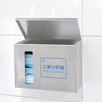 Food-Grade 304 Stainless Steel Mask Dispenser Storage Box for Factories and Workshops
