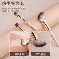 Portable Makeup Brush Set with Mirror & Storage Box, Mini Travel Contour Eyeshadow Brushes