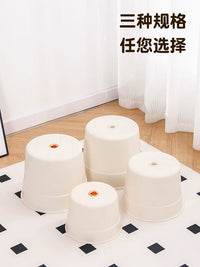 Stackable Plastic Stool for Adults, 20cm Height, Round Seat, Heavy Duty