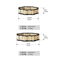 Hand-Woven Two-Tone Paper Rope Storage Tray for Home Decor and Desktop Organization