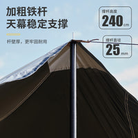 Octagonal Blackout Oxford Cloth Tarp for Outdoor Camping and Sun Protection