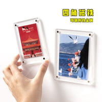 Magnetic Acrylic Photo Frame for Instant Photos & Cards - Wall Mount or Fridge Display