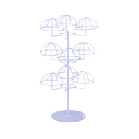 3-Tier Countertop Rotating Hat Display Stand for Baseball Caps and Knitted Hats
