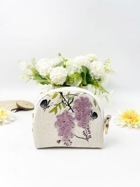 Digital Hot Stamping Zipper Coin Purse Shell Clutch Storage Bag Key Pouch Handmade Fabric Wallet Card Holder