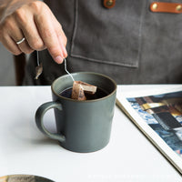 Japanese Retro Ceramic Mug 380ml - Large Capacity Coffee Cup for Latte and Drip Coffee