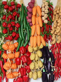 Artificial Corn Chili Garlic Peanut Vegetable Hanging String for Farmhouse Restaurant Decor