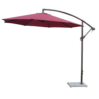 Outdoor Patio Umbrella with Crank Lift, UV Protection Sunshade for Garden, Beach, and Commercial Use