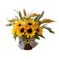 Sunflower Basket Wreath for Autumn Harvest Festival and Thanksgiving Decor