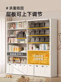 Agbebe Steel Kids Bookshelf with Pegboard/Back Panel, Multi-tier Floor-standing Bookcase for Home Library