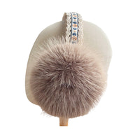 Winter Plush Foldable Earmuffs for Women, Candy Color Windproof Ear Warmers