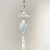 Ins Style Jasmine Maple Ginkgo Wind Chime Pendant for Phone Case Bag Camera Keychain