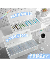 Star Student Card Sleeves with Storage Box - 50 Clear Flat Opening 20-Mil Sleeves per Pack