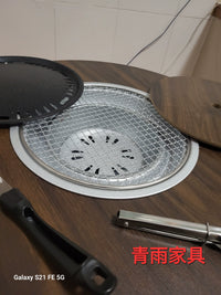 Indoor/Outdoor Charcoal Grill and Tea Stove Set with Tabletop Lid for BBQ and Tea Ceremony