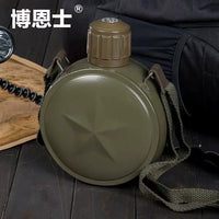 Portable Large Capacity Military Style 304 Stainless Steel Vacuum Insulated Water Bottle for Outdoor Travel and Training