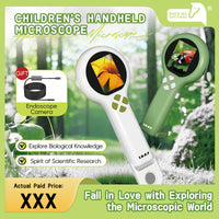 Handheld Digital Microscope for Kids, High-Definition Electronic Magnifier with Photo/Video Function