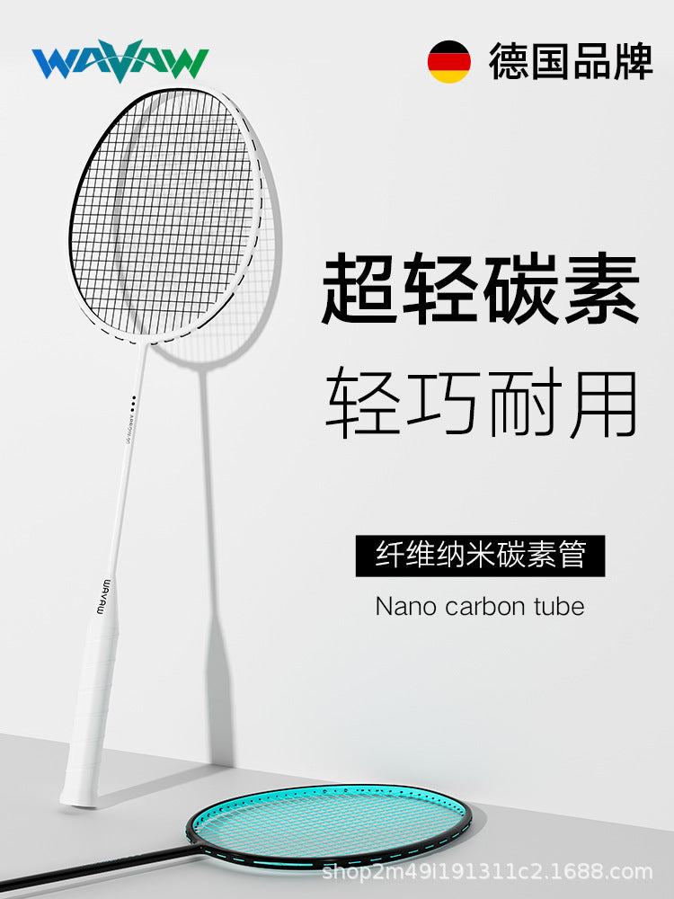 WAVAW Badminton Racket Set - Professional Carbon Fiber for Beginners and Advanced Players