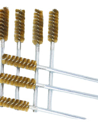 Extended Copper Wire Tube Brush for Rust Removal, Polishing, and Deburring with Drill Attachment