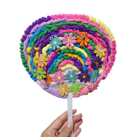 DIY Hand-Woven Fan Material Kit for Kids - Plastic Frame & Yarn