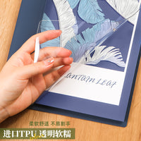 Transparent Softcover Refillable Notebook with Thickened Pages, B5/A5 Loose-Leaf Journal