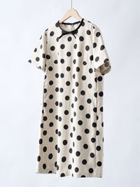 Women's Twill Linen Knee-Length Dress and Suit Set