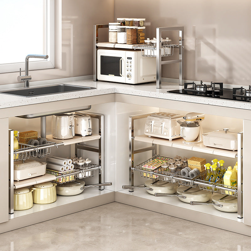 Kitchen Gap Storage Rack Multi-layer Floor Standing Slim Refrigerator Side Organizer Cabinet Narrow Space Storage Shelf