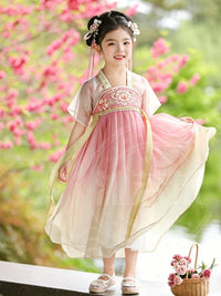 Girls' Hanfu Dress Chinese Style Ancient Costume Princess Dress