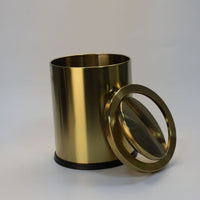 Stainless Steel Swing Lid Trash Can for Home, Office, and Hotel
