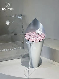 Double-Sided Matte Silver Cardstock for Floral Arrangements, 10 Sheets