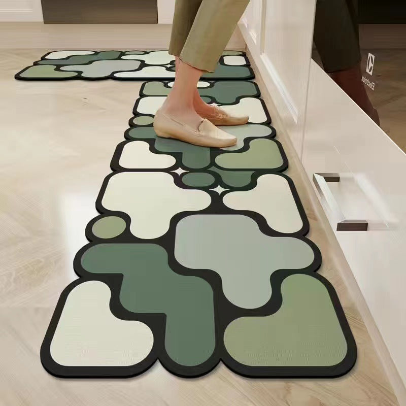 Luxury Diatomaceous Earth Kitchen & Bathroom Mat Set - Non-Slip Absorbent Floor Mats