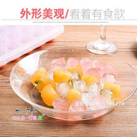 Ice Cube Tray with Lid, 18-Grid Heart Flower Round Square Ice Mold, BPA-Free Food Storage Container