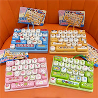 Cartoon Animal Diary 26-Grid Decompression Keyboard Keychain Ornament