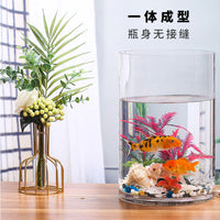 Thickened Large Small Glass Fish Tank Living Room Floor-Standing High Cylindrical Round Vertical Aquarium