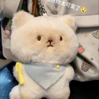 Squeaky Eating Cat Plush Keychain Pendant for Bags and Gifts