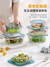 Glass Lunch Box Set with Portable Bag and Cutlery, Microwave Safe Food Storage Container for Work, School, and Travel