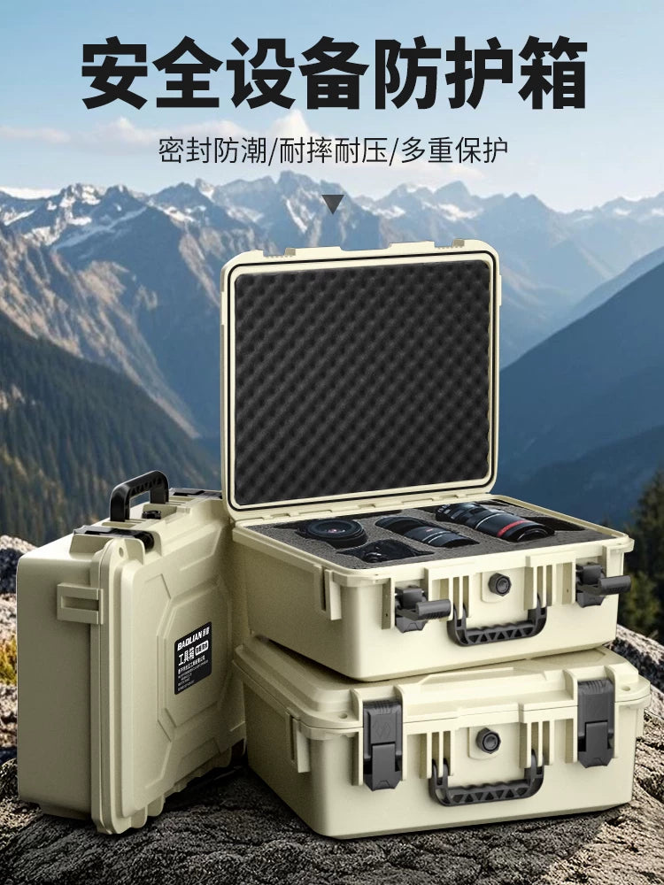 Waterproof Hard Case with Foam, Impact Resistant Equipment Storage Box for Camera, Tools, and Instruments