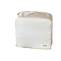 Portable Standing Mirror Makeup Bag with Compartments, Waterproof Travel Toiletry Organizer for Brushes and Cosmetics
