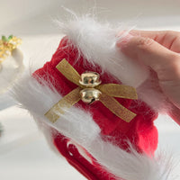 Pet Christmas Bell Cloak Warm Winter Cape for Small Dogs