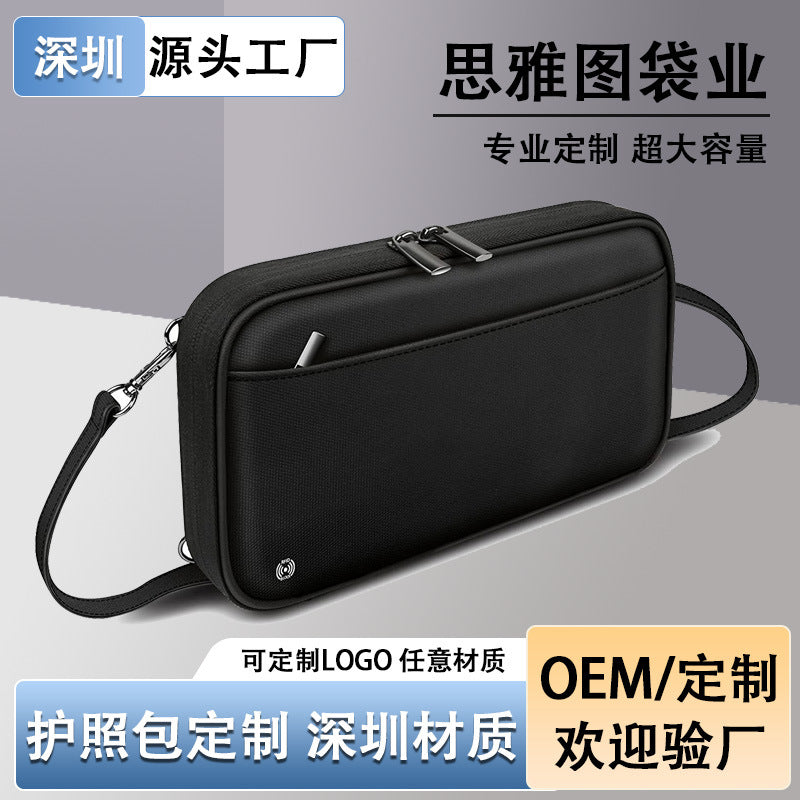 RFID Blocking Waterproof Travel Document Holder with Multiple Card Slots and Neck Strap
