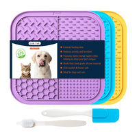 Pet Silicone Lick Mat with Suction Cups for Slow Feeding Dogs and Cats