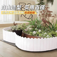 Carbonized Wood Garden Fence Border for Outdoor Yard, Patio, Balcony and Indoor Decorative Use