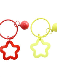Acrylic Star Bell Keychain for Women's Bags - 2025 New Style Dopamine Aesthetic