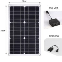 Portable Monocrystalline Solar Panel with Dual USB Output for Outdoor Emergency Power
