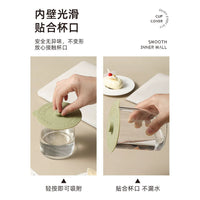 Silicone Dustproof Mug Lid with Letter Design for Cups and Mugs
