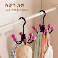 Dopamine Rotating Six-Claw Hook for Hats, Bags, and Towels - Door Back Wardrobe Organizer