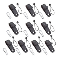Outdoor Tent Clip Set with Bungee Cords and Carabiners for Camping Awnings and Windproof Tarps